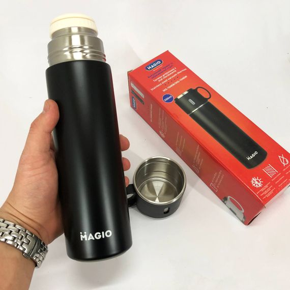 Термос MAGIO MG-1046B 0.5 л, Термос для спортсменів, Термокружка з вакуумною ізоляцією | Зображення 4