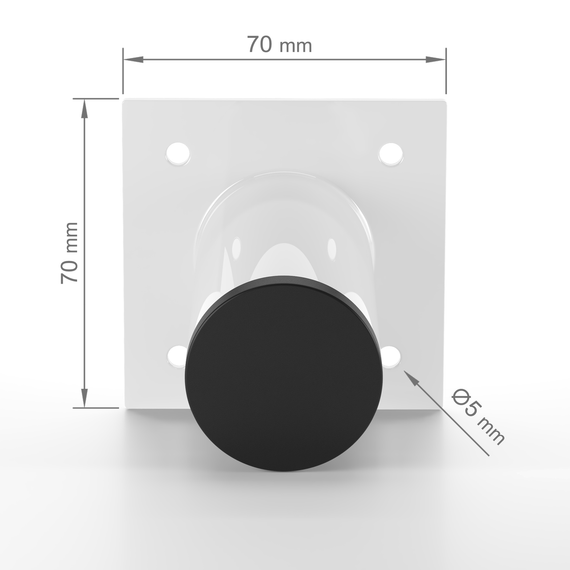 Ніжка з металу H=100 mm Білий | Зображення 4
