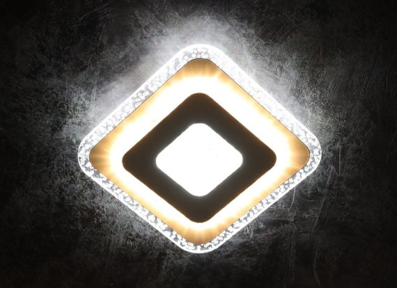 Сучасний квадратний світильник стельовий LED для кімнати кухні ванної 25133 Білий 4х25х25 см.