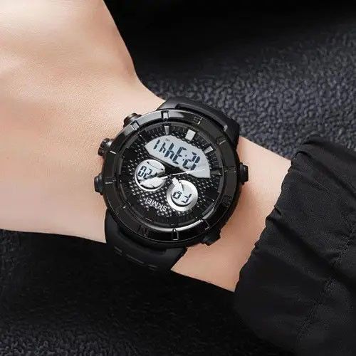 Годинники чоловічі кварцово-електронні спортивні, Водостійкий тактичний годинник, Протиударний годинник LM-48 | Зображення 6
