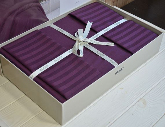 Постельное белье Clasy Stripe Satin 200х220 Mor | Зображення 3