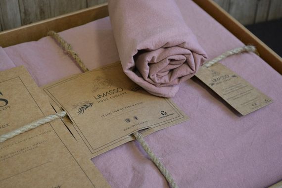 Постільна білизна Limasso Stonewashed Ranforse 200 х 220 см Old Rose | Зображення 3