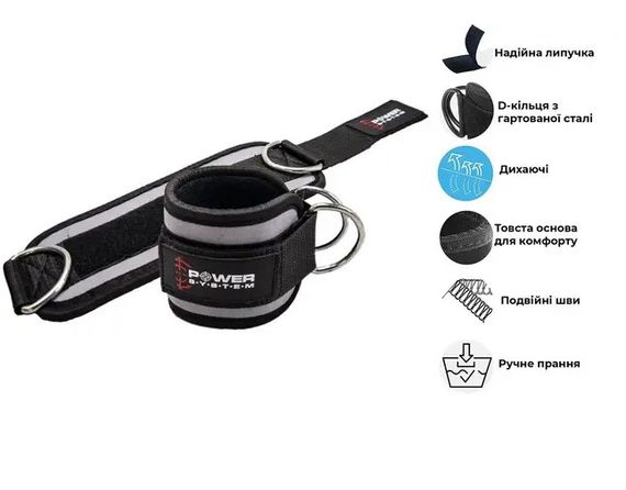 Манжета на щиколотку Power System PS-3460 Ankle Strap Gym Guy Grey (PS_3460_Grey) | Зображення 1
