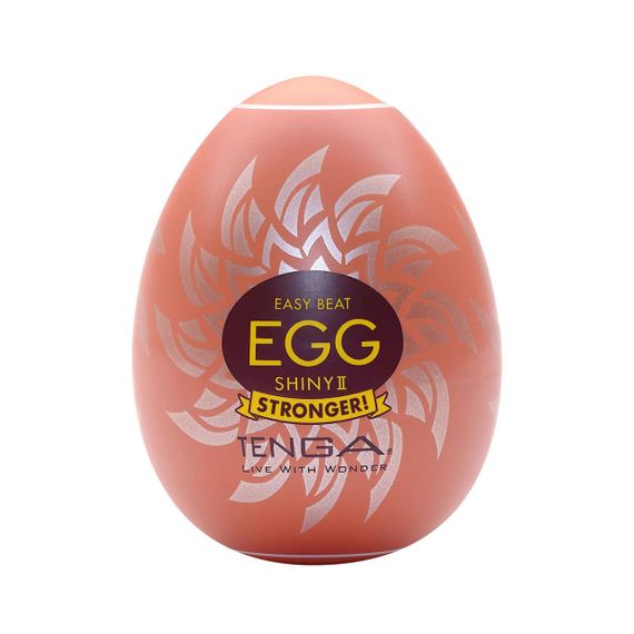 Мастурбатор-яйце Tenga Egg Shiny II, щільний TPE, пробник лубриканту 5 мл Sex Aura