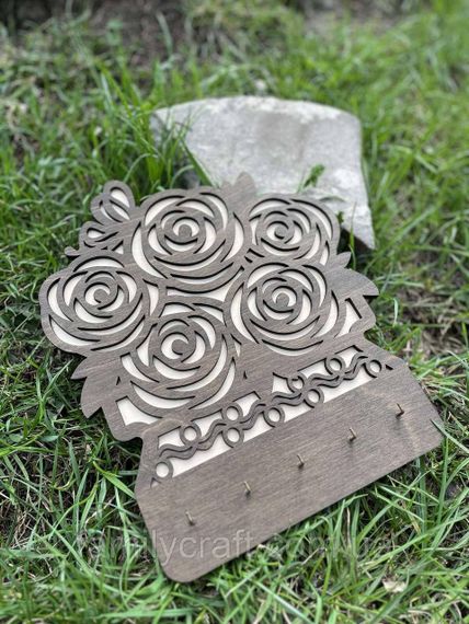 Настенная ключница из дерева Деревянный органайзер для ключей Держатель для хранения Персонализация | Зображення 6