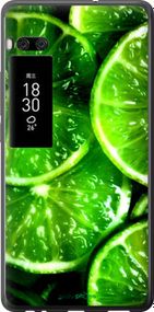 Чохол на Meizu Pro 7 Plus Зелені часточки лимона "852u-1131-2448"