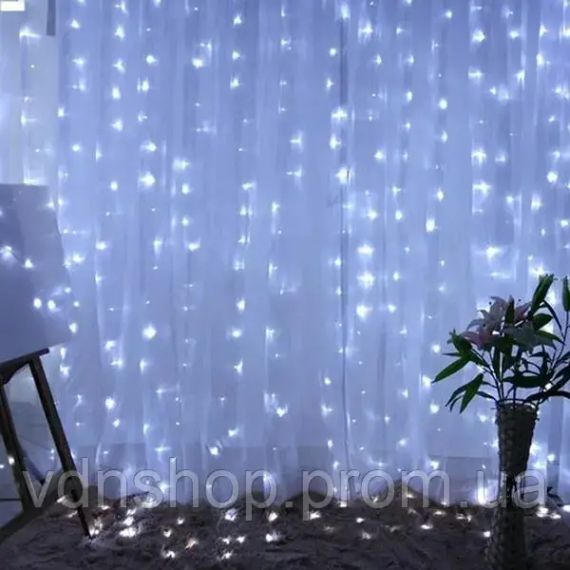 Гірлянда Світлодіодна Штора Xmas 200 LED 3х2 м Білий USB | Зображення 2