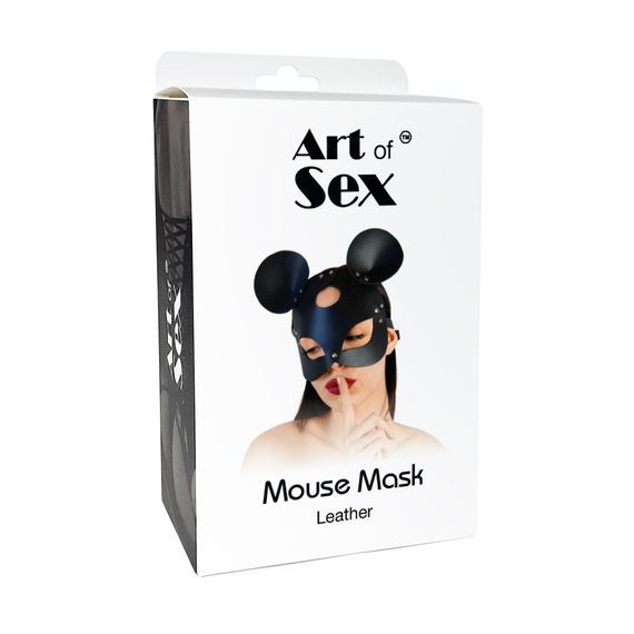 Кожаная маска мышки Art of Sex - Mouse Mask, цвет Красный | Зображення 4