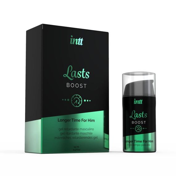 Пролонгатор для чоловіків Intt Lasts (15 мл) з екстрактом гвоздики та м'яти Sex Aura