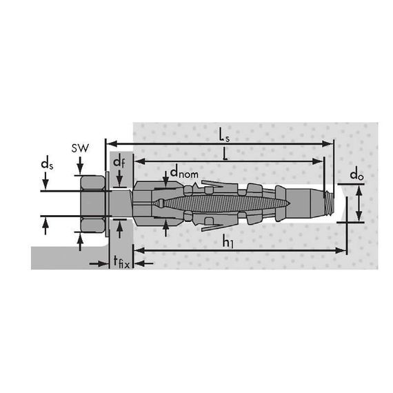 Дюбель нейлоновий MU 8x50 Mungo 1010850 | Зображення 1
