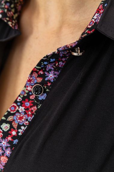 Сорочка жіноча ошатна, колір чорний, 167R744 | Зображення 4