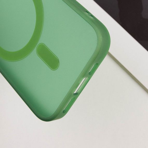 Чехол TPU+PC Lily with MagSafe для Apple iPhone 13 Pro Max (6.7") Army Green | Зображення 7
