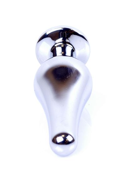 Анальная пробка Boys of Toys Jewellery Silver Long Plug Черный 3 см | Зображення 3