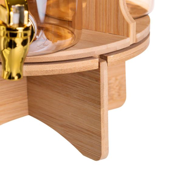 Лимонадница стеклянная 3в1 на подставке с золотыми кранами 5.5 л HP-34-28 | Зображення 5