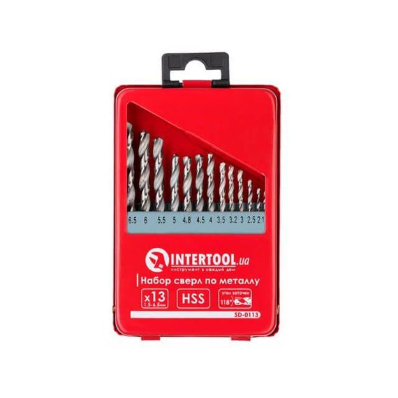 Набір свердел для металу HSS INTERTOOL SD-01131 | Зображення 1