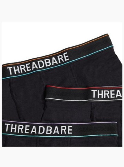 Набір чоловічих анатомічних трусів боксерів Threadbare Black Hipster  Boxers 3 шт в наборі | Зображення 1