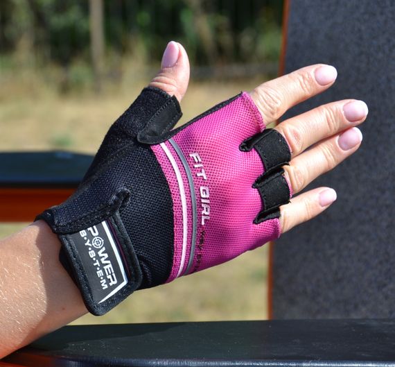 Рукавички для фітнесу Power System PS-2920 Fit Girl Evo Pink XS | Зображення 4