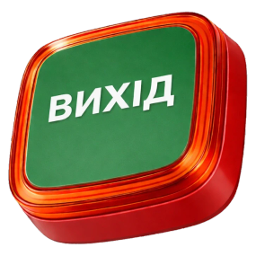 Ajax EN54 FireProtect (VAD) red пожежний світловий "ВИХІД" Cповіщувач