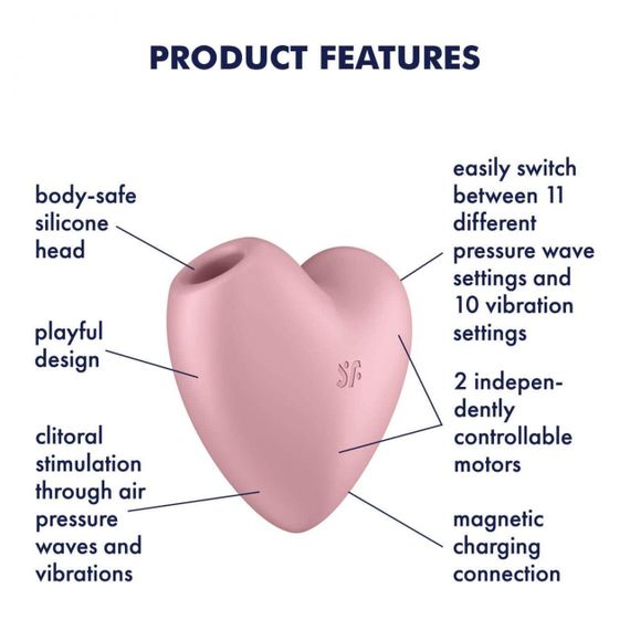 Вакуумний стимулятор - Satisfyer Cutie Heart Light Red Sex Aura | Зображення 1