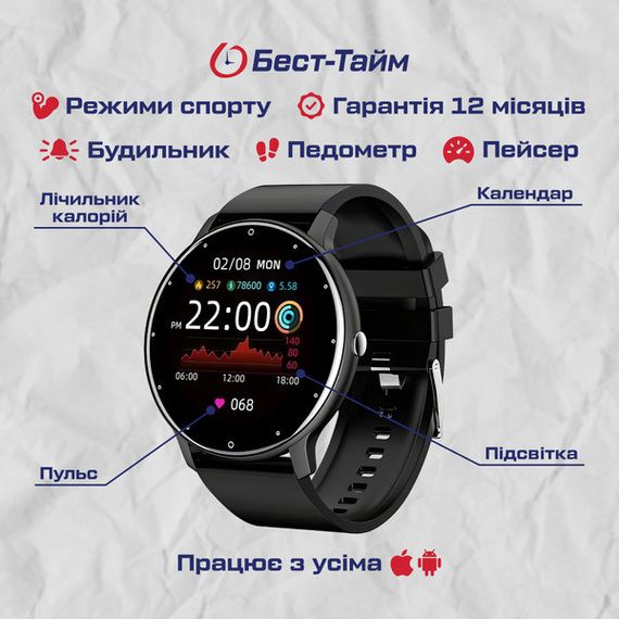 Smart Classic Steel Black, 2 ремешка | Зображення 4