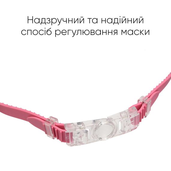 Дитяча маска для плавання Renvo Garsen JR Anti-fog Фуксія Блакитний OSFM (1SM110-0504) | Зображення 3