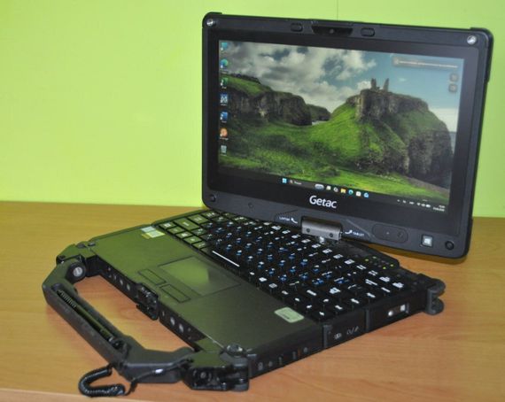Защищенный нетбук-трансформер Б-класс Getac V110 G4 / 11.6" (1366x768) IPS Touch / Intel Core i7-7500U (2 (4) ядра по 2.7 - 3.5 GHz) / 16 GB DDR4 / 128 GB SSD / Intel HD Graphics 620 / WebCam / Стилус / Windows 11 Pro / Два АКБ б/у + Подарок Флешка 32 GB | Зображення 3