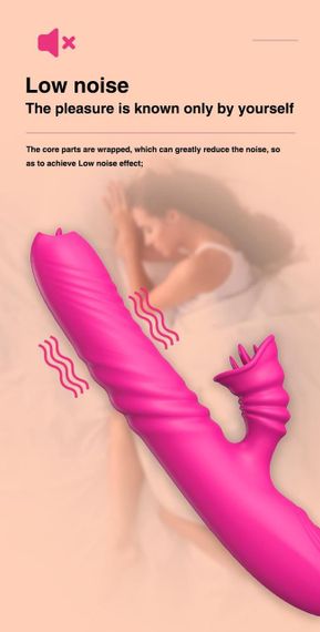 Вібратор Angelia USB 3 functions of thrusting / 20 vibrations Pink Sex Aura | Зображення 8