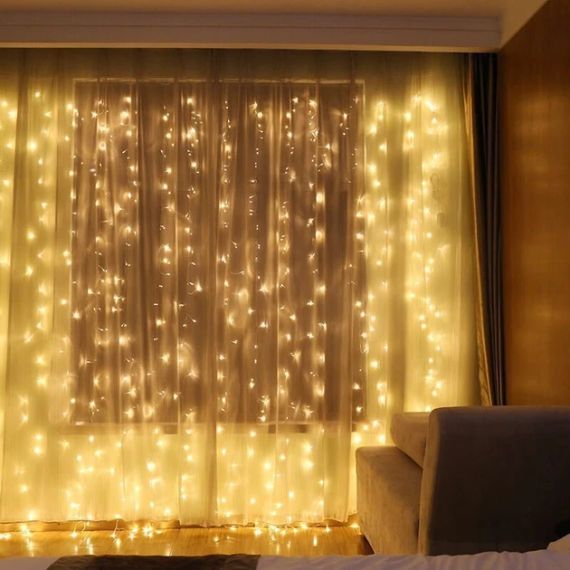 УЦЕНКА! Светодиодная гирлянда штора водопад 240LED 2 *2 метра led (Нет упаковки 2418) | Зображення 3