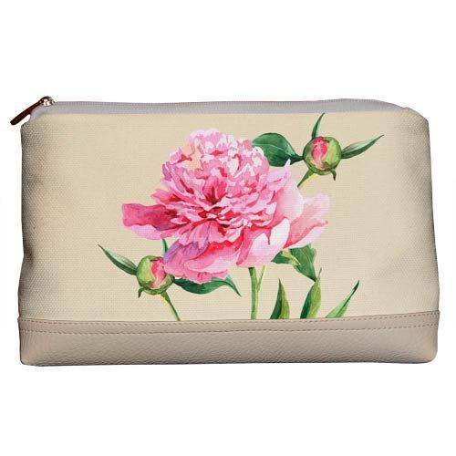 Косметичка дорожня жіноча Lovely Пион 26x15x8 см