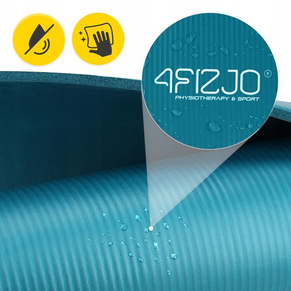 Килимок (мат) спортивний 4FIZJO NBR 180 x 60 x 1 см для йоги та фітнесу Sea Green (P-5905973406697) | Зображення 2