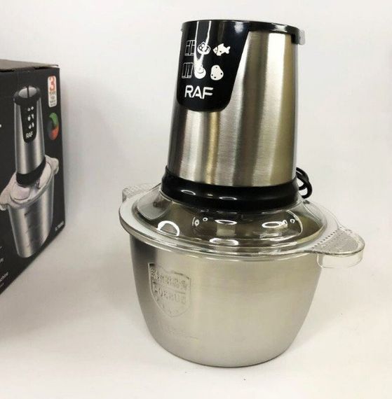 Универсальный кухонный измельчитель RAF R7009G 2,0л 1000 Вт мясорубка чоппер | Зображення 4