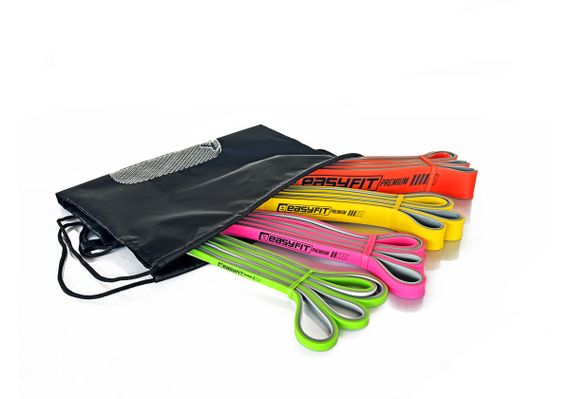 Набір двошарових гумок для підтягування EasyFit Premium 2-45 кг (4 шт) (EF-2454s) | Зображення 2