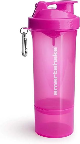 Спортивний шейкер SmartShake Slim 500ml Neon Pink | Зображення 1