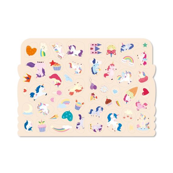 Дитяча розвиваюча розмальовка "Єдинороги" РМ-74-04, 50 стікерів | Зображення 1