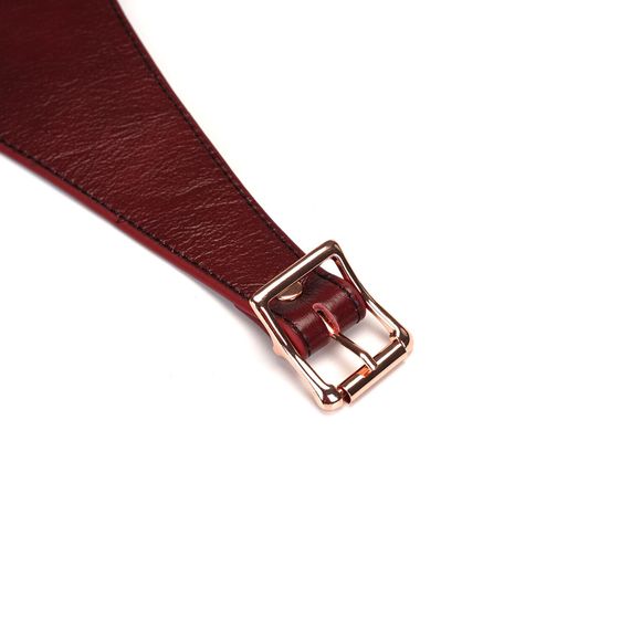 Кожаные трусы для страпона Liebe Seele Wine Red Strap on Harness, универсальный размер | Зображення 7