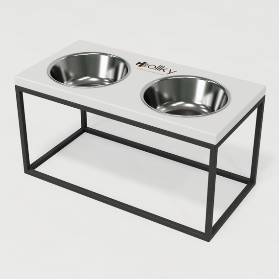 Миски на подставке для средних и больших собак Hollky Base L (2 × 0,95 л) BL-422120-GRWH | Зображення 2