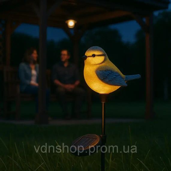 Садовий світильник на сонячній батареї 1шт, Птах / Декоративний ліхтар / Вуличний світильник на акумуляторі | Зображення 2