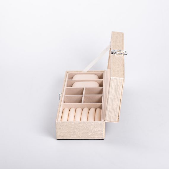 Шкатулка для украшений из эко кожи 31×11×8 см органайзер для ювелирных изделий | Зображення 5