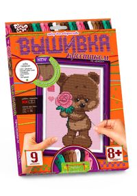 Набір для творчості "Вишивка хрестиком за номерами" економ VK-01 Danko Toys Ведведик 1 Вид 6