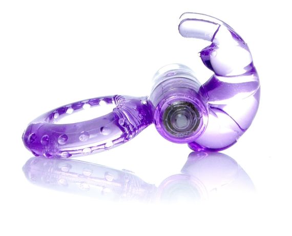 Ерекційне вібро кільце BOSS Rabbit Vibro Cock Ring Purple, BS6700048 sexstyle | Зображення 3