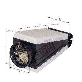 Фильтр воздушный Mercedes Benz W205 OM651 16-(с сеткой), Hengst, E2527L,