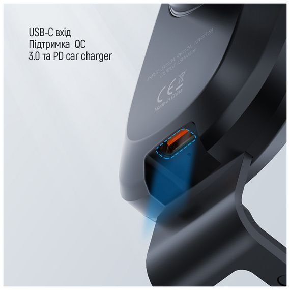 Універсальний автотримач ColorWay Dashboard Car Wireless Charger 15W Black (CW-CHAW037Q-BK) | Зображення 9