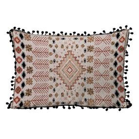 Подушка із мішковини з помпонами Ornament 45x32 см (43PHBP_ERA002)