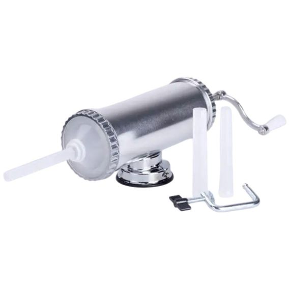 Шприц для ковбаси ручний 11×30 см горизонтальний ковбасний шприц 2 л для фаршу 3 насадки 16788-2