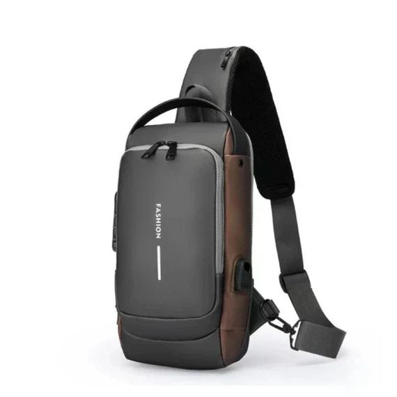 Нагрудная сумка Backpac XL-1514100 черно-серая маленькая | Зображення 2