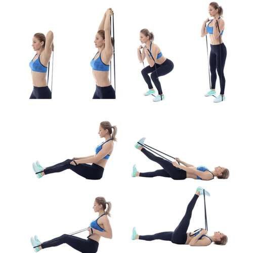 Набір товстих еспандерів для тренувань + тримач для дверей — 4 рівні навантаження, гумки з латексу для силових вправ і розтяжки 💪 | Зображення 9