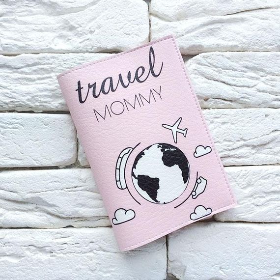 Обложка для паспорта Travel mommy 3 (розовый)