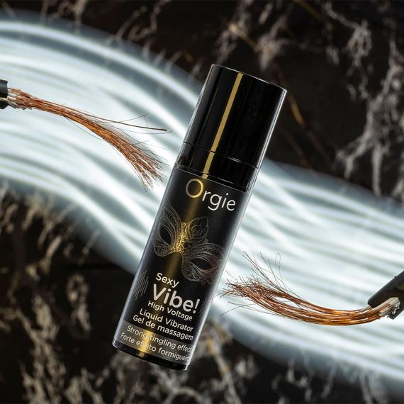 Жидкий вибратор Orgie Sexy Vibe! High Voltage, 15 мл, эффект мурашек + очень мощная вибрация | Зображення 3