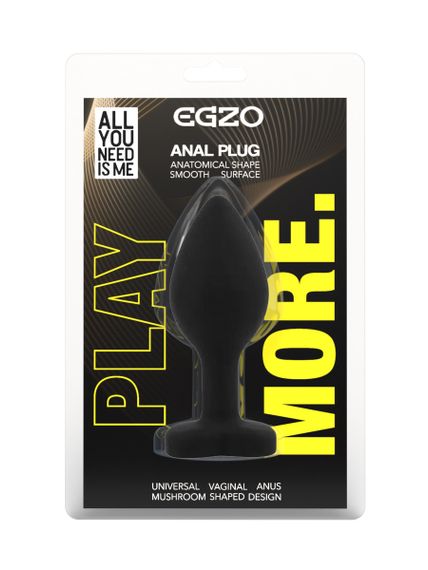 Силіконова анальна пробка EGZO - Silicone Black Heart Plug Lime, size S Sex Aura | Зображення 3