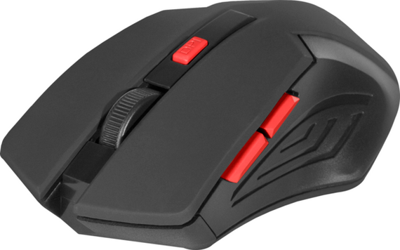 Мишка Defender Accura MM-275 Black-Red (52276) | Зображення 1